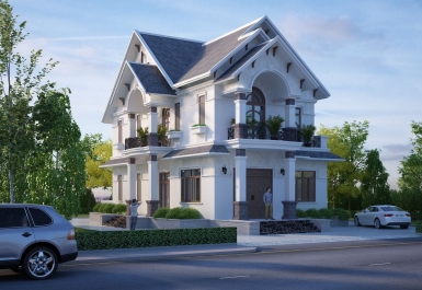 Mẫu biệt thự mái Thái 2 tầng được yêu thích Long An, Tây Ninh