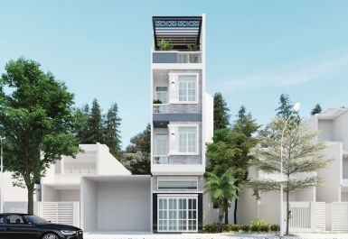 Bộ sưu tập mẫu nhà phố 3 tầng 1 tum mặt tiền 6m đẹp tại Long An