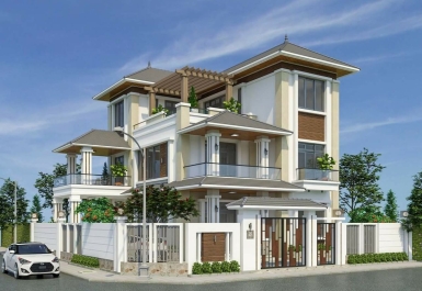 Xây nhà phố 2 mặt tiền đẹp trọn gói tại Cần Giờ