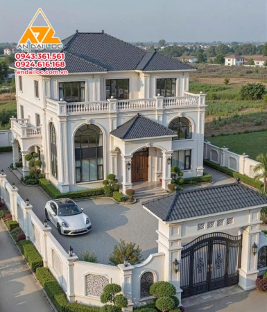 Thiết kế thi công biệt thự mái Nhật hiện đại