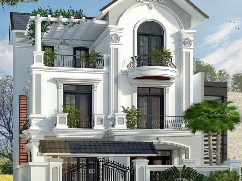 Báo giá nhà mái Thái 3 tầng  trọn gói Hóc Môn